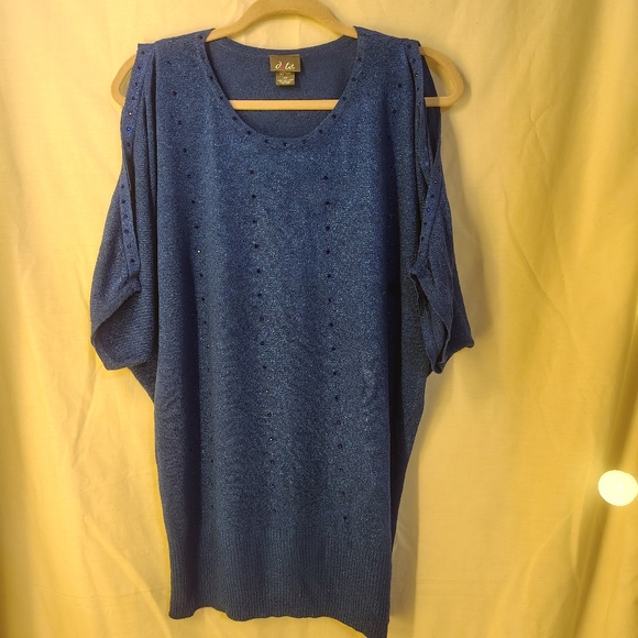 Dots Blue Knit Top - Picture 1 of 5